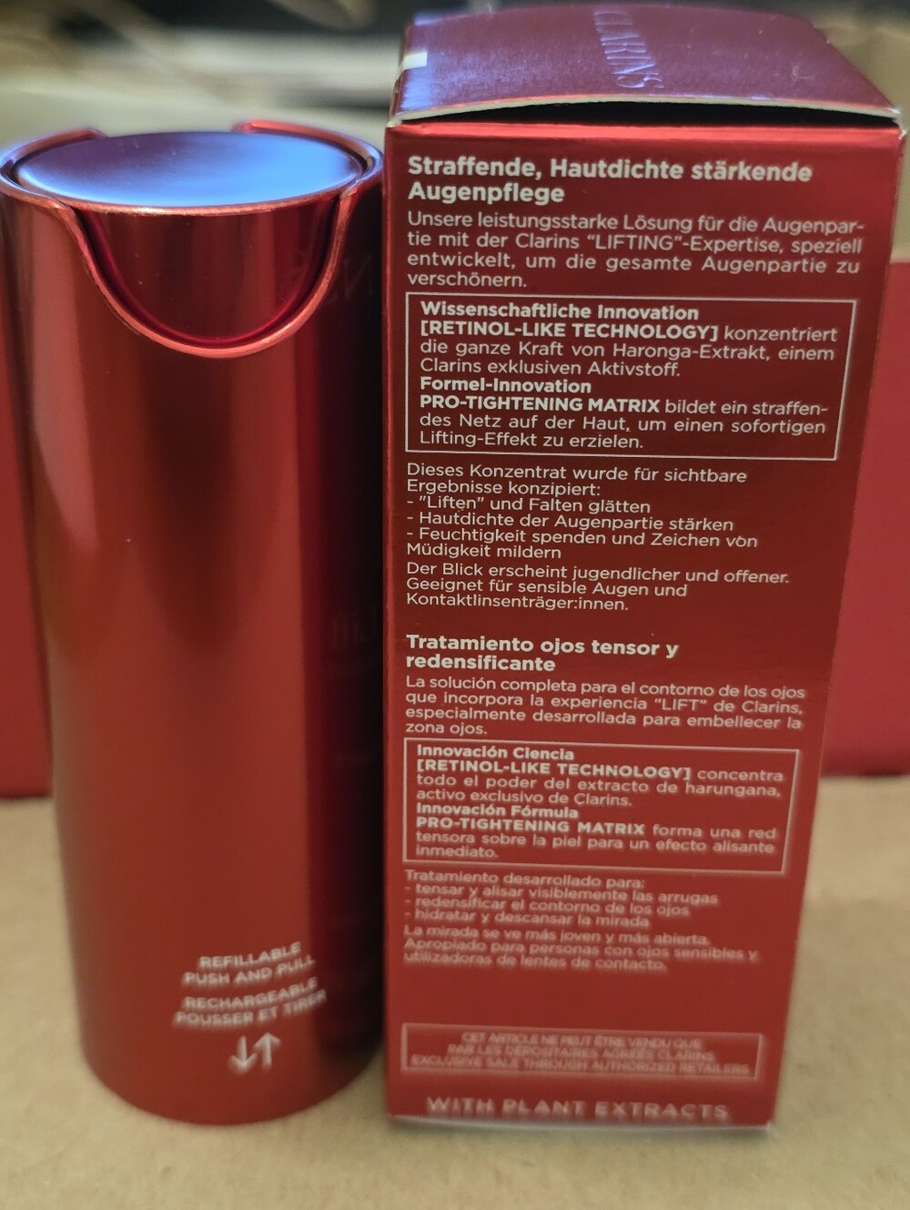 Clarins Total Eye Lift Eye Cream Sz REFILL 0.5 Oz. BNIB - Picture 4 of 5